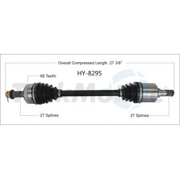 2011 Hyundai Tucson CV Axle Shaft Front Left TrakMotive HY8295 image 1 of 3