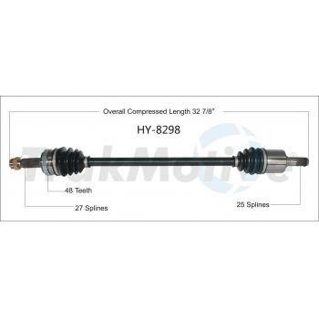 2011 Hyundai Tucson CV Axle Shaft Rear Left TrakMotive HY8298 image 1 of 3