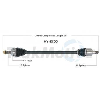 2008 Kia Magentis CV Axle Shaft Front Right TrakMotive HY8300 image 1 of 3