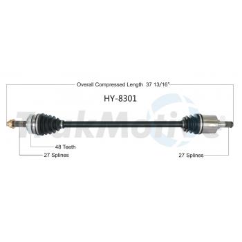 2009 Kia Magentis CV Axle Shaft Front Right TrakMotive HY8301 image 1 of 3