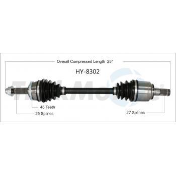 2014 Hyundai Accent CV Axle Shaft Front Left TrakMotive HY8302 image 1 of 3
