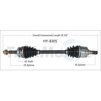 2014 Hyundai Accent CV Axle Shaft Front Left TrakMotive HY8305 image 1 of 3