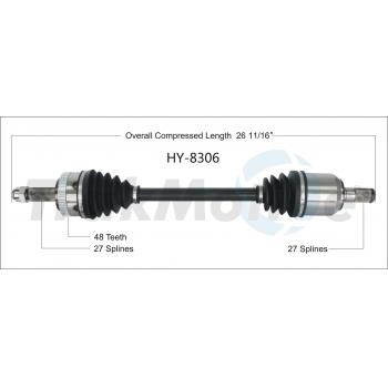 2011 Hyundai Tucson CV Axle Shaft Front Left TrakMotive HY8306 image 1 of 3