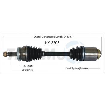 2007 Hyundai Veracruz CV Axle Shaft Front Right TrakMotive HY8308 image 1 of 3