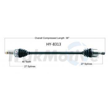 2016 Hyundai Elantra GT CV Axle Shaft Front Right TrakMotive HY8313 image 1 of 3