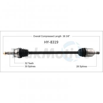 2014 Kia Sorento CV Axle Shaft Front Right TrakMotive HY8319 image 1 of 3