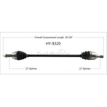 2019 Hyundai Elantra CV Axle Shaft Front Right TrakMotive HY8320 image 1 of 3