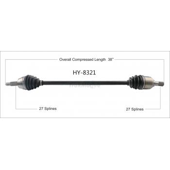 2019 Hyundai Elantra CV Axle Shaft Front Right TrakMotive HY8321 image 1 of 3