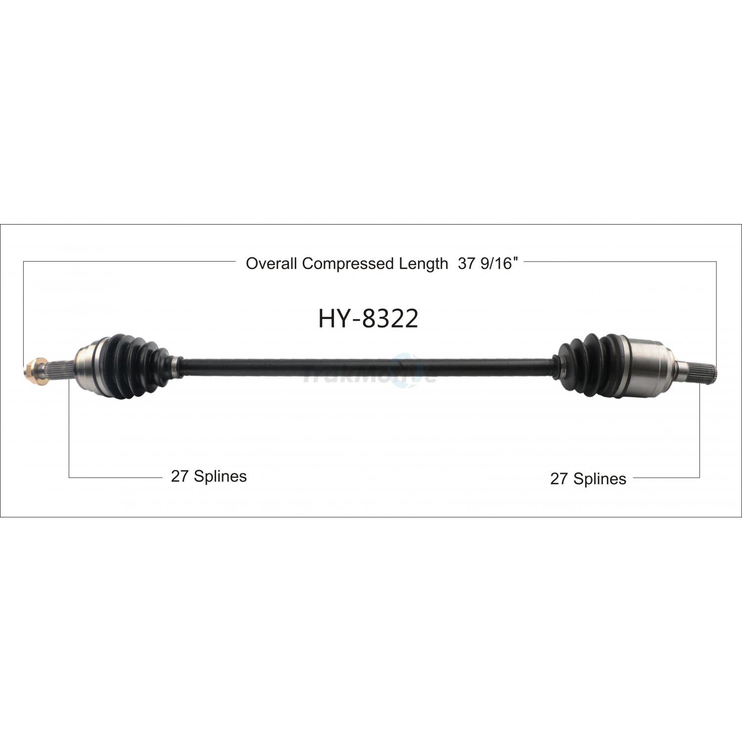TrakMotive HY8322 - CV Axle Shaft TrakMotive HY8322 CV Axle Shaft product image 1 of 3