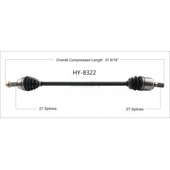 2019 Hyundai Elantra CV Axle Shaft Front Right TrakMotive HY8322 image 1 of 3