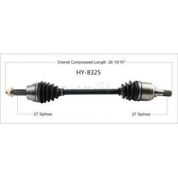 2019 Hyundai Elantra CV Axle Shaft Front Left TrakMotive HY8325 image 1 of 3