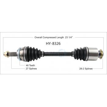 2017 Hyundai Veloster CV Axle Shaft Front Right TrakMotive HY8326 image 1 of 3