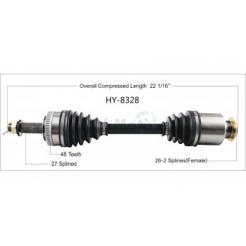 2015 Hyundai Tucson CV Axle Shaft Front Right TrakMotive HY8328 image 1 of 3