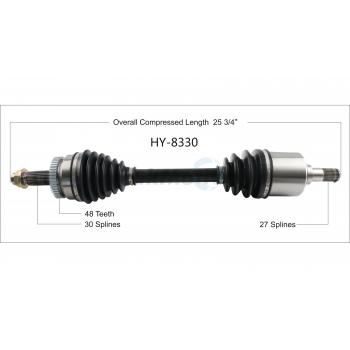 2017 Hyundai Tucson CV Axle Shaft Front Left TrakMotive HY8330 image 1 of 3