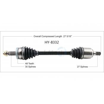 2017 Hyundai Tucson CV Axle Shaft Front Left TrakMotive HY8332 image 1 of 3