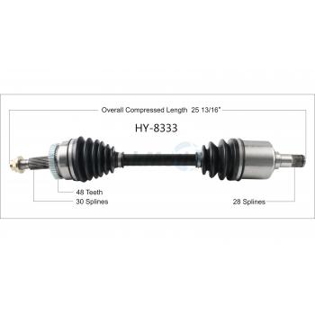 2017 Hyundai Tucson CV Axle Shaft Front Left TrakMotive HY8333 image 1 of 3