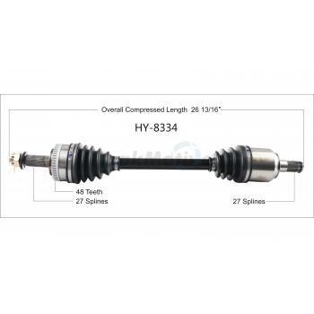 2015 Hyundai Tucson CV Axle Shaft Front Left TrakMotive HY8334 image 1 of 3