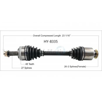 2015 Hyundai Tucson CV Axle Shaft Front Right TrakMotive HY8335 image 1 of 3