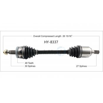 2017 Hyundai Tucson CV Axle Shaft Front Left TrakMotive HY8337 image 1 of 3