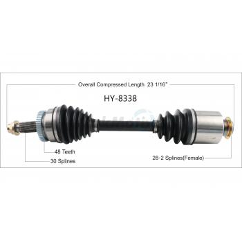 2017 Hyundai Tucson CV Axle Shaft Front Right TrakMotive HY8338 image 1 of 3