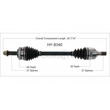 2009 Hyundai Tucson CV Axle Shaft