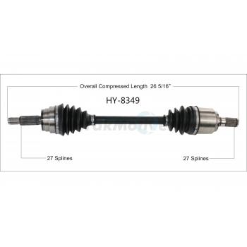 2019 Hyundai Elantra CV Axle Shaft Front Left TrakMotive HY8349 image 1 of 3