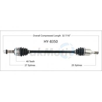 2015 Hyundai Tucson CV Axle Shaft Rear Left TrakMotive HY8350 image 1 of 3