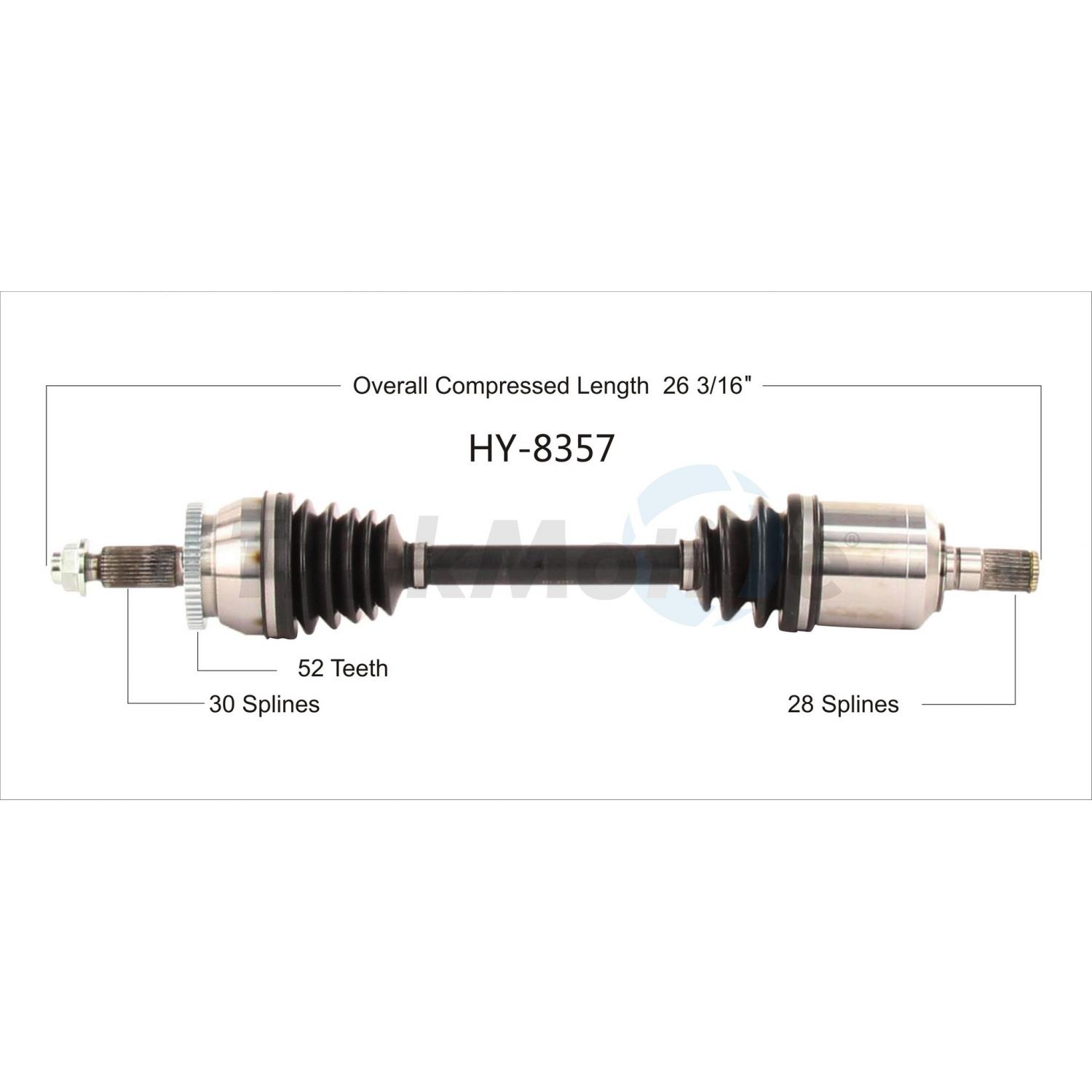 TrakMotive HY8357 - CV Axle Shaft TrakMotive HY8357 CV Axle Shaft product image 1 of 3