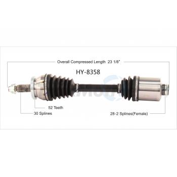 2018 Hyundai Santa Fe Sport CV Axle Shaft Front Right TrakMotive HY8358 image 1 of 3