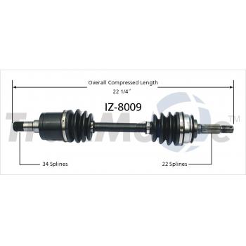 1989 Geo Spectrum CV Axle Shaft Front Left TrakMotive IZ8009 image 1 of 3