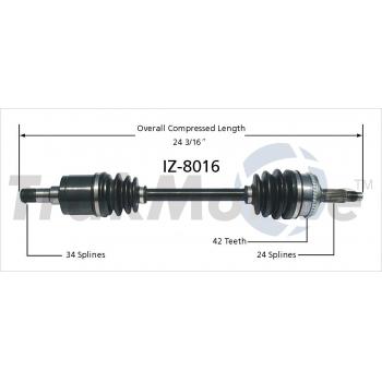 1992 Isuzu Impulse CV Axle Shaft Front Left TrakMotive IZ8016 image 1 of 3