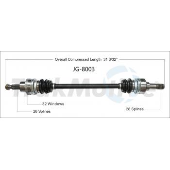 2005 Jaguar X-Type CV Axle Shaft Rear Left TrakMotive JG8003 image 1 of 3