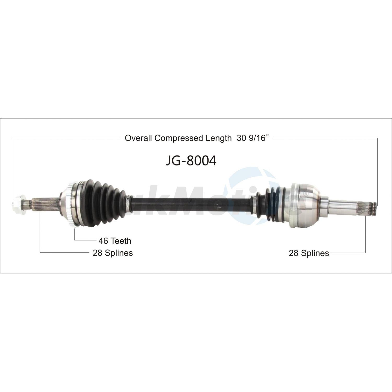 TrakMotive JG8004 CV Axle Shaft product image 1 of 3