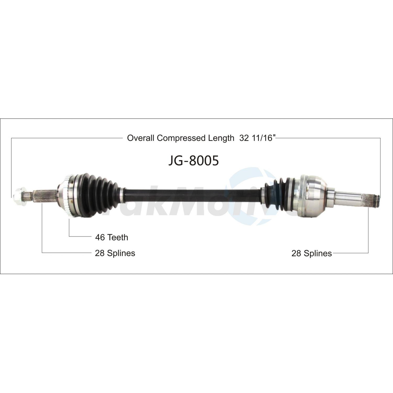 TrakMotive JG8005 - CV Axle Shaft TrakMotive JG8005 CV Axle Shaft product image 1 of 3