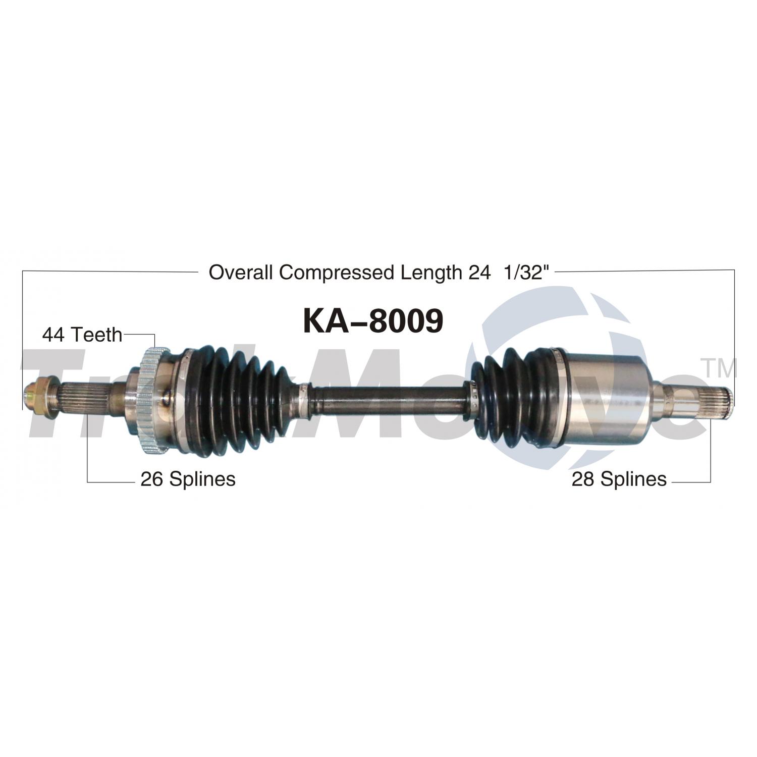 TrakMotive KA8009 - CV Axle Shaft TrakMotive KA8009 CV Axle Shaft product image 1 of 3