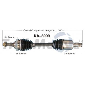 1995 Kia Sephia CV Axle Shaft Front Left TrakMotive KA8009 image 1 of 3