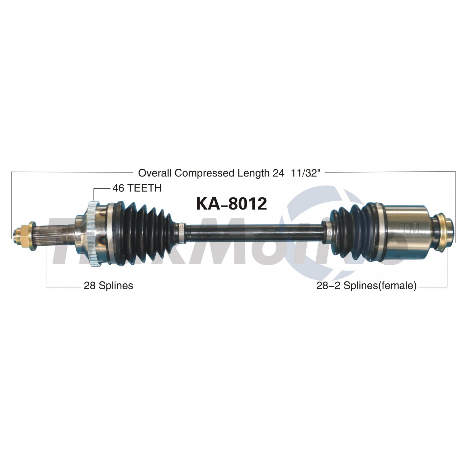 TrakMotive KA8012 - CV Axle Shaft TrakMotive KA8012 CV Axle Shaft product image 1 of 3