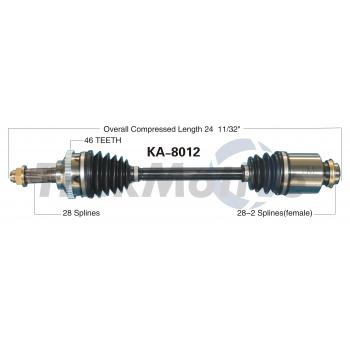 2002 Kia Spectra CV Axle Shaft Front Right TrakMotive KA8012 image 1 of 3