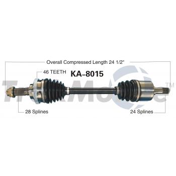2002 Kia Spectra CV Axle Shaft Front Left TrakMotive KA8015 image 1 of 3
