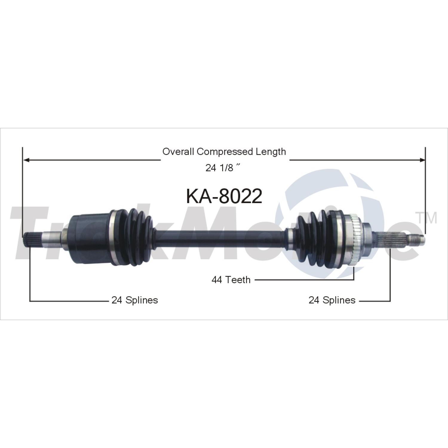 TrakMotive KA8022 - CV Axle Shaft TrakMotive KA8022 CV Axle Shaft product image 1 of 3