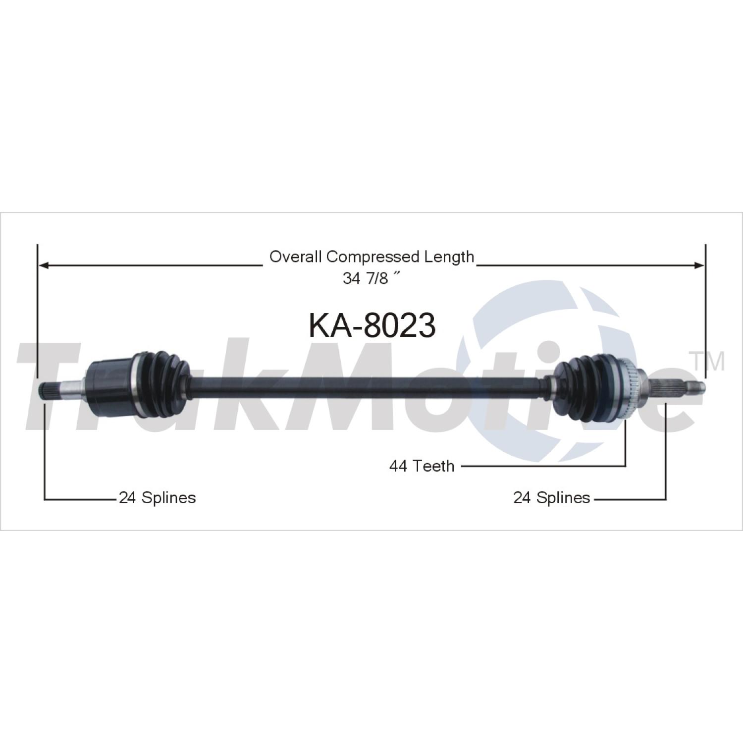 TrakMotive KA8023 CV Axle Shaft product image 1 of 3