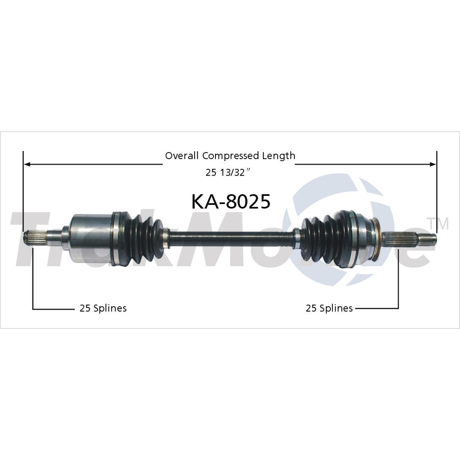 TrakMotive KA8025 - CV Axle Shaft TrakMotive KA8025 CV Axle Shaft product image 1 of 3