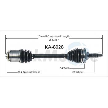 2005 Kia Sedona CV Axle Shaft Front Right TrakMotive KA8028 image 1 of 3