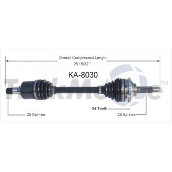 2005 Kia Sedona CV Axle Shaft Front Left TrakMotive KA8030 image 1 of 3