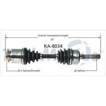 1999 Kia Sportage CV Axle Shaft