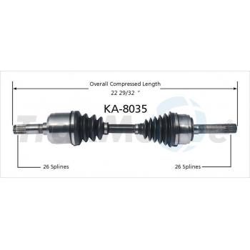 1999 Kia Sportage CV Axle Shaft Front Right TrakMotive KA8035 image 1 of 3