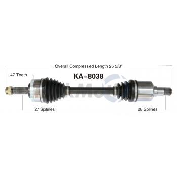 2006 Kia Amanti CV Axle Shaft Front Left TrakMotive KA8038 image 1 of 3