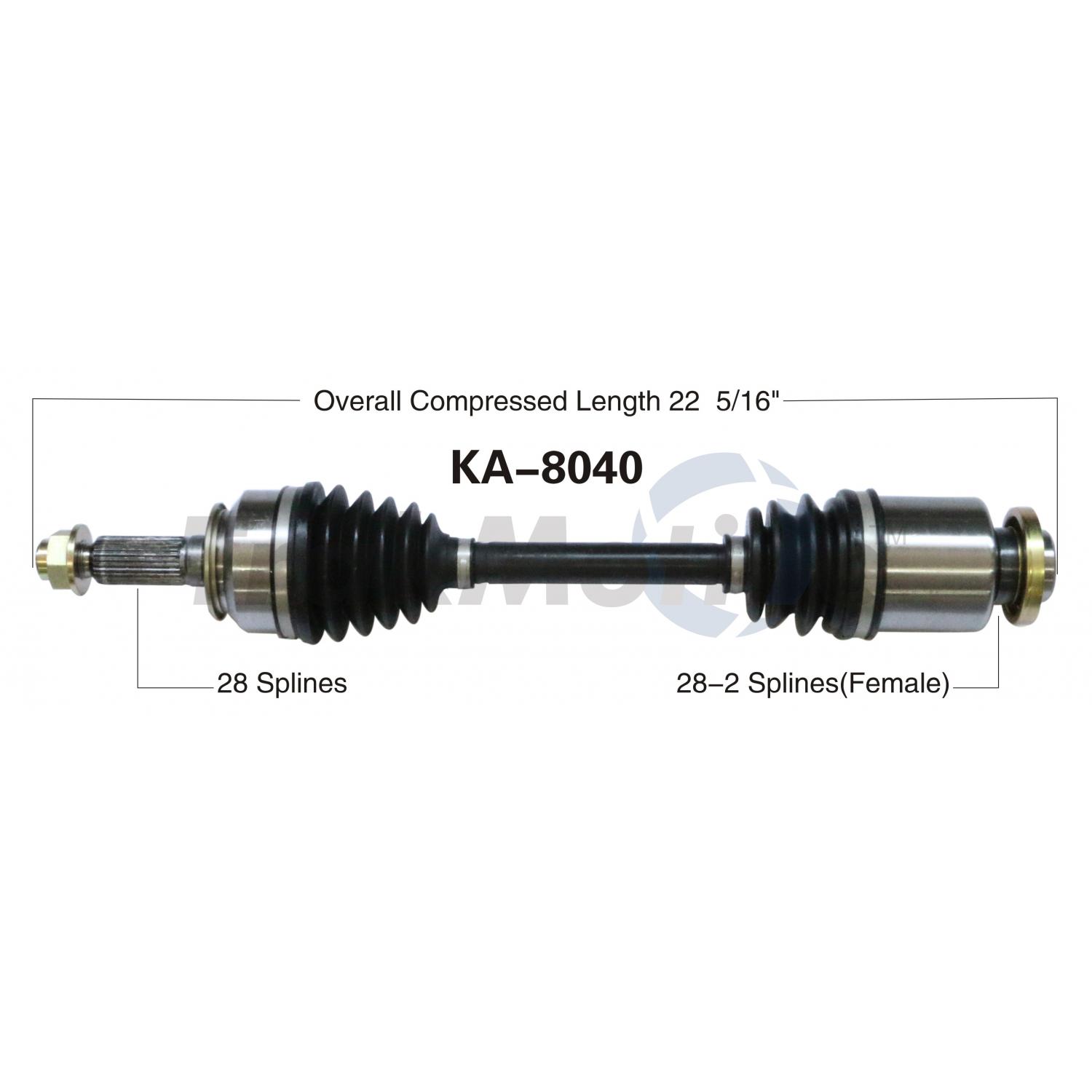 TrakMotive KA8040 - CV Axle Shaft TrakMotive KA8040 CV Axle Shaft product image 1 of 3