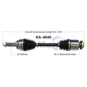 2007 Kia Sorento CV Axle Shaft Front Right TrakMotive KA8040 image 1 of 3