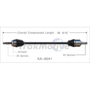 2005 Kia Spectra CV Axle Shaft Front Right TrakMotive KA8041 image 1 of 3